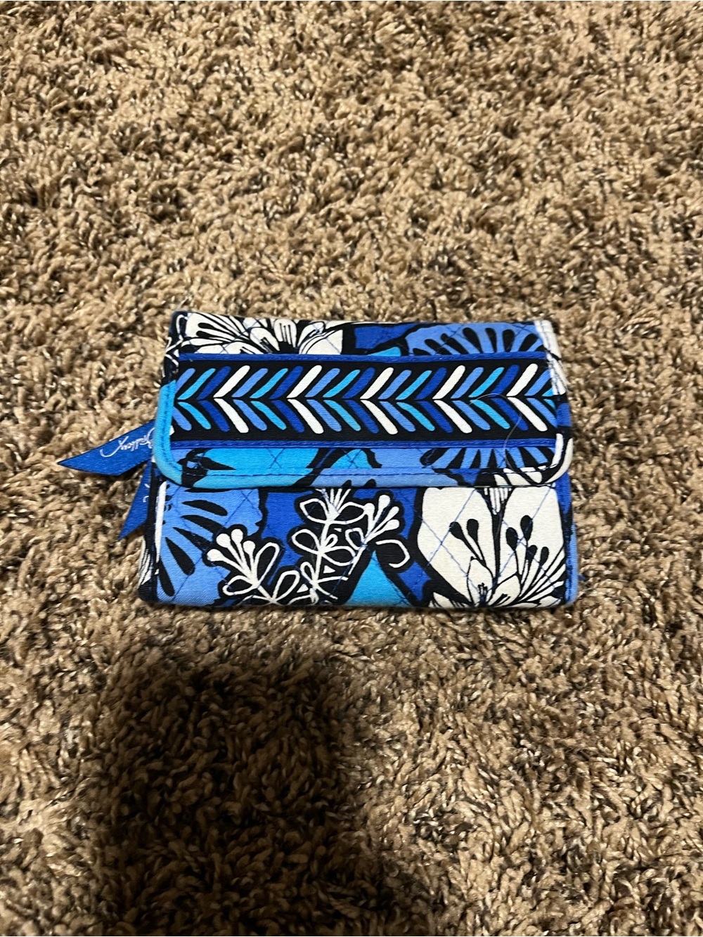 Vera Bradley Blue Floral Zip Wallet